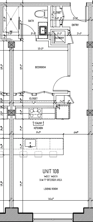 Floor plan — Unit 108