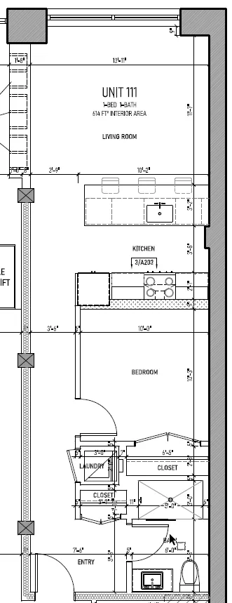 Floor plan — Unit 111