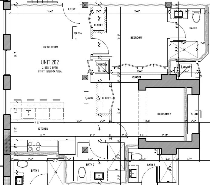 Floor plan — Unit 202
